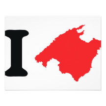 Mallorca-Konturnsymbol der Liebe I Individuelle Einladungskarte