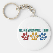 MAMMA AMERIKANISCHEN STAFFORDSHIRES TERRIER Tatzen Schlüsselbänder