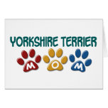 Mamma-Tatzen-Druck 1 YORKSHIRES TERRIER Karten