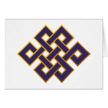 Mandala-blauer Karma-Buddhismus-ewiger Knoten Karte