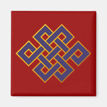Mandala-blauer Karma-Buddhismus-ewiger Knoten Magnets