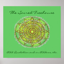 Mandala-Kunst-Plakatgrün addieren Text