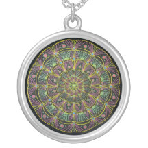 Mandala lll Sterlingsilber-Halskette