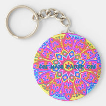 MANDALA mit BESCHWÖRUNGSFORMEL Keychain Schlüsselbänder