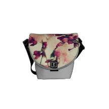 Mandelblüten Vintage Tasche Kuriertaschen