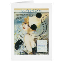 Mandy Vintage Songbook-Abdeckung Karte