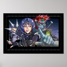 Manga Krieger Posterdruck