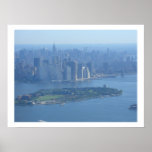 Manhattan und Gouverneur-Insel Poster