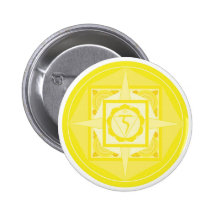 Manipura Chakra Mandala (Solarplexus Chakra) Button