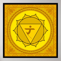 Manipura oder SolarPlexus chakra Plakat