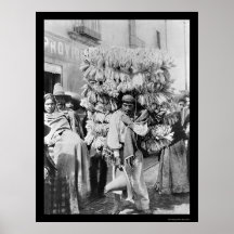 Mann-Feilbieten-Mais-Hülsen in Mexiko 1895 Plakatdrucke