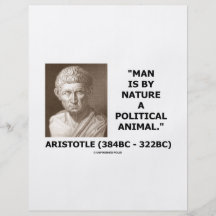 Mann ist von Natur aus ein politisches Tier (Arist Flyerdruck