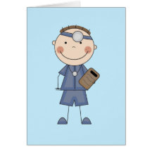 Männlicher Doktor T-shirts und Geschenke Grußkarte