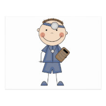 Männlicher Doktor T-shirts und Geschenke Postkarte