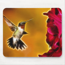 Männlicher Rubin-throated Kolibri Mousepads