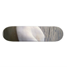 Männlicher weißer Schwan mit jungen Schwänen Personalisiertes Deck