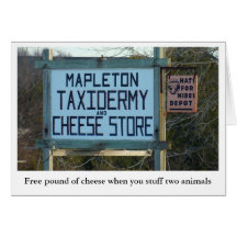 mapleton Taxidermy u. Käsegeschäft Karte