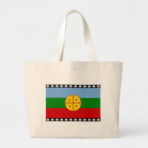 Mapuche Flagge Leinentaschen