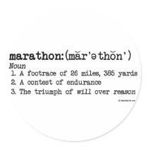 Marathon Defnition aufkleber