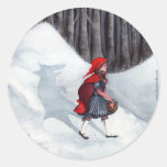 Märchen-Fantasie-Kunst-Aufkleber - Wolf innen