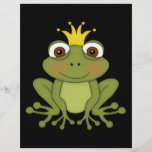 Märchen-Frosch-Prinz mit Krone Flyerbedruckung