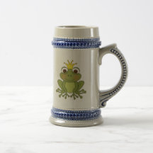 Märchen-Frosch-Prinz mit Krone Kaffee Tassen
