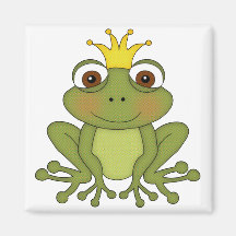 Märchen-Frosch-Prinz mit Krone Magnete