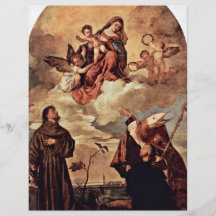 Maria im Ruhm mit Christuskind und -engeln Individuelle Flyer