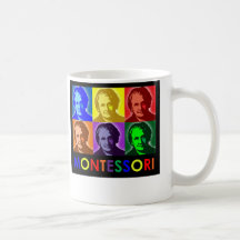 Maria Montessori-Pop-Art-Becher Teetasse