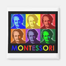 Maria Montessori-Pop-Art-Magnet Magnete