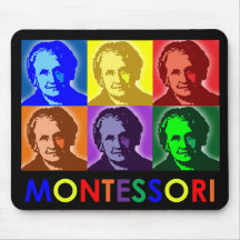 Maria Montessori-Pop-Art-Mausunterlage Mousepads