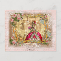 Marie Antoinette Party im Rosa in Versailles Vollfarbige Flyer