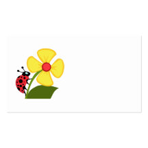 Marienkäfer-Blume Visitenkartenvorlagen