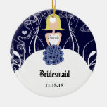 Marine-Hochzeits-Kleiderbrautjungfern-Weihnachtsve Weihnachtsbaum Ornament