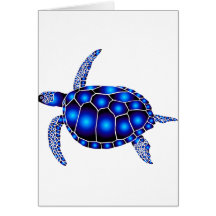 marine turtle meeres schildkröte ocean grußkarte