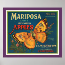 Mariposa Äpfel Posterdruck