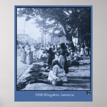 Markt 1899 Kingstons Jamaika Posterdruck