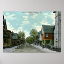 Markt-St., Bangor, PA Vintag Plakatdrucke