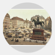 Marktplatz, Wien, Austro-Ungarn ausgezeichnetes P Runder Sticker