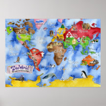 Marley Ungaros die Karte "der DIESE WELT… "Kinder Plakatdruck