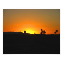 Marokkanischer Sonnenuntergang-Satin-Druck Kunst Foto