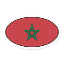 Marokko-Flaggen-Oval-Aufkleber aufkleber