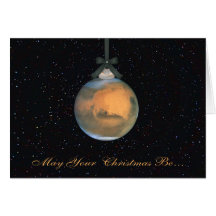 Mars-Planeten-Weihnachtsgruß-Karte