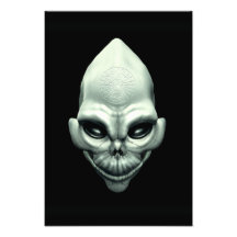 Marsalien-außerirdischer Weltraum-Schädel Photodrucke