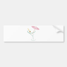 Martini-Cocktail u. Olive u. Regenschirm Autosticker
