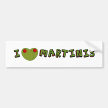 Martinis des Herzens I Auto Aufkleber