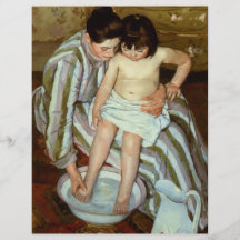 Mary Cassatts das Bad des Kindes (circa 1892) Flyer
