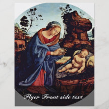 Mary, die das Kind Tondo durch Piero di Cosimo ver Bedruckte Flyer