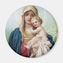 Mary, die Jesus hält Magnets
