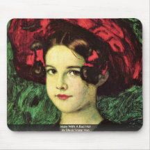 Mary mit Red Hat durch festen Franz Von Mauspad